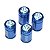 Kit Bicos de Válvula de Pneu Tampa Roda Carro Volkswagen Sterk - Azul - Imagem 1