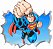 ADESIVO BURACO FALSO 3D ''SUPER HOMEM'' - Imagem 2