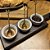 Tábua de Madeira Nobre com 3 Ramequins de Porcelana – Para Petiscar com Estilo | To Home Decoração - Imagem 1