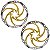 Par Disco Rotor Freio Bengal 203 Inox Wave Ventilado Dourado - Imagem 1