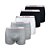 Kit Cueca Infantil Boxer Try Basics 5 Peças - Branca, Preta e Cinza - Imagem 1