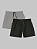 Kit 2 Shorts Masculino Liso Try Basics - Cinza e Preto - Imagem 1
