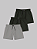 Kit 3 Shorts Masculino Liso Try Basics - 2 Preto e 1 Cinza - Imagem 1