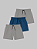 Kit 3 Shorts Masculino Liso Try Basics - 2 Cinza e 1 Azul - Imagem 1