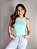 Regata Básica Feminina Canelada Trybasics I Verde Água - Imagem 1