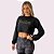 Cropped Manga Longa Shallow Preto - Imagem 1