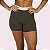 Shorts Elastic Empina Bumbum Suplex Verde Militar com Off White - Imagem 2