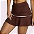 Shorts Saia Gisa Suplex Coffee com Off White - Imagem 1