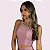 Cropped Ana Metalizado Malva - Imagem 1