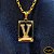 Pingente Banhado a Ouro Letra V - Imagem 1