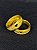 ALIANÇA DE CASAMENTO COM CORAÇÃO BANHADA A OURO 18K - Imagem 1