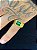 DEDEIRA COM PEDRA VERDE BANHADA A OURO 18K - Imagem 2