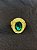 DEDEIRA COM PEDRA VERDE CRAVEJADA BANHADA A OURO 18K - Imagem 1