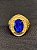 DEDEIRA COM PEDRA AZUL BANHADA OURO 18K - Imagem 1