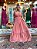 VESTIDO LONGO MANGUINHA E ALÇA DETALHE DRAPEADO ROSE GOLD NT - Imagem 1