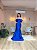 VESTIDO LONGO ZIBELINE ESTILO SEREIA COM DETALHE LAÇO BUSTO AZUL ROYAL SORI - Imagem 1