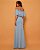 VESTIDO LONGO CREPE OMBRO A OMBRO COM DETALHE TRANCINHA FENDA AZUL SERENITY AR - Imagem 2