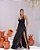 VESTIDO LONGO CREPE DECOTE V ALÇA FINA DE REGULAGEM PRETO CA - Imagem 2