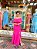 VESTIDO LONGO CREPE OMBRO A OMBRO COM DETALHE TRANCINHA FENDA PINK AR - Imagem 1