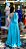 VESTIDO LONGO ZIBELINE UM OMBRO SO LAÇO FENDA VERDE TIFFANY - Imagem 5
