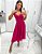 VESTIDO MIDI MICROTULE COM GLITTER ESTILO CORPETE ALÇA FINA COM REGULAGEM PINK ELAE - Imagem 1
