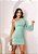 VESTIDO CURTO MICROTULE UM OMBRO SO VERDE MENTA - Imagem 1
