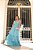 VESTIDO LONGO MICROTULE COM GLITTER DECOTE E LATERAIS EM TULE SAIA COM CAMADAS AZUL SERENITY CA - Imagem 1
