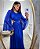 VESTIDO LONGO MICROTULE MANGA FLUIDA COSTAS VAZADA COM AMARRAÇÃO AZUL ROYAL - Imagem 2