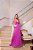 VESTIDO LONGO TODO PLISSADO RECORTE NAS LATERAIS FUCSIA ELAE - Imagem 1