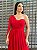 VESTIDO LONGO MICROTULE COM GLITTER UM OMBRO SO COM CAPA VERMELHO JV - Imagem 2