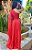 VESTIDO LONGO LUREX PLISSADO UM OMBRO SO ESTILO CAPA DETALHE CRUZADO CINTURA TERRA COTA NT - Imagem 3