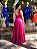 VESTIDO MICROTULE COM GLITTER ALÇA COM DETALHE DE BABADOS RECORTE CINTURA FUCSIA CA - Imagem 4