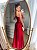 VESTIDO LONGO CETIM COM ELASTANO UM OMBRO SÓ LAÇO FENDA LATERAL VERMELHO - Imagem 3