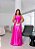 VESTIDO LONGO CETIM COM ELASTANO UM OMBRO SÓ LAÇO FENDA LATERAL PINK - Imagem 1