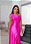 VESTIDO LONGO CETIM COM ELASTANO UM OMBRO SÓ LAÇO FENDA LATERAL PINK - Imagem 2