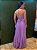 VESTIDO LONGO CHIFFON BUSTO COM DETALHE DE BABADOS RECORTE CINTURA LAVANDA NT - Imagem 3