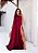 VESTIDO LONGO ZIBELINE UM OMBRO SO COM AMARRAÇÃO FENDA MARSALA - Imagem 1