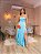 VESTIDO LONGO ZIBELINE TOMARA QUE CAIA FENDA LATERAL VERDE TIFFANY - Imagem 1