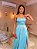 VESTIDO LONGO ZIBELINE TOMARA QUE CAIA FENDA LATERAL VERDE TIFFANY - Imagem 2
