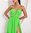 VESTIDO LONGO CREPE DECOTE EM V DRAPEADO COM ABERTURAS COM ALÇA VERDE LIMA - Imagem 2