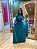 VESTIDO LONGO OMBRO SO PUS SIZE CINTO VERDE PETROLEO - Imagem 1