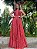 VESTIDO LONGO CHIFFON FRENTE UNICA SAIA PLISSADA COM DETALHE EM RENDA TARRA COTA PR - Imagem 1