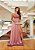 VESTIDO LONGO ZIBELINE TOMARA QUE CAIA DRAPEADO COM FENDA ROSE GOLD - Imagem 1