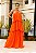VESTIDO LONGO CREPE DE SEDA EM CAMADAS ALCINHA CORAL - Imagem 1