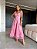 VESTIDO NEW MIDI CORPETE  DE RENDA ALCINHA ROSA - Imagem 1