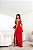VESTIDO LONGO LUREX COM RECORTE CINTURA LAÇO CINTURA VERMELHO JM - Imagem 3