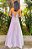 VESTIDO LONGO DE LUREX TULE NA SALA ESTILO CORPETE BUSTO REMOVÍVEL LAVANDA - Imagem 4