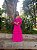 VESTIDO LONGO CHIFFON COM BABADO NA SAIA BUSTO EM V ALCINHA CAPA  PINK - Imagem 1