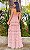 VESTIDO LONGO CHIFFON BABADO SAIA DECOTE EM V ROSE - Imagem 3