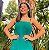 VESTIDO CHIFON PLISSADO BUSTO RETO COM ALCINHA OPÇÃO DE USAR COM OU SEM BOLERO VERDE OLIVA - Imagem 5